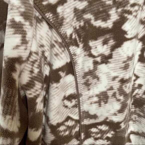 Basic Editions Fleece Abstract floral Hooded Jacket, 1X - Picture 7 of 11